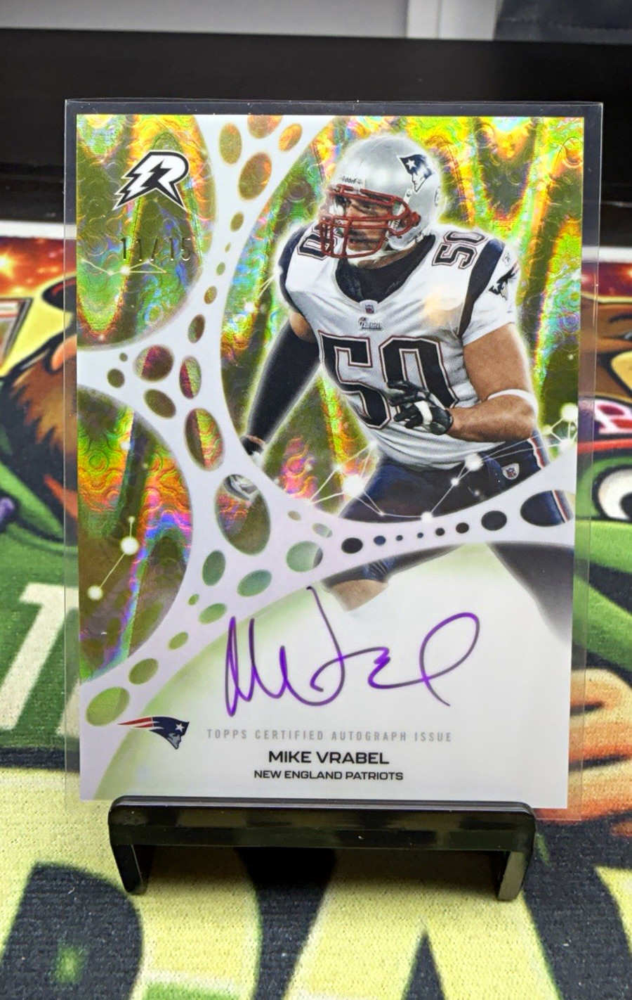 Topps 2025 Resurgence Football Molecular Marks MM-MIV Mike Vrabel Auto /15
