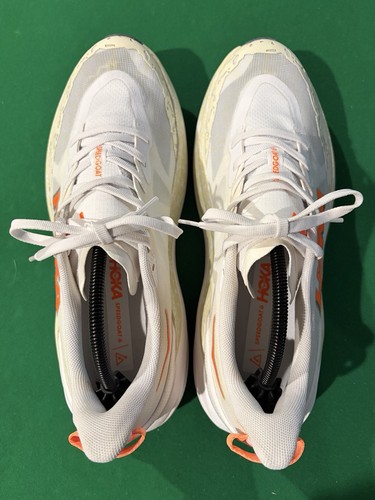 Hoka One One Speedgoat 6 Men Size 11.5 D White Orange Sneakers Shoes 1147791 WNG - Picture 6 of 14