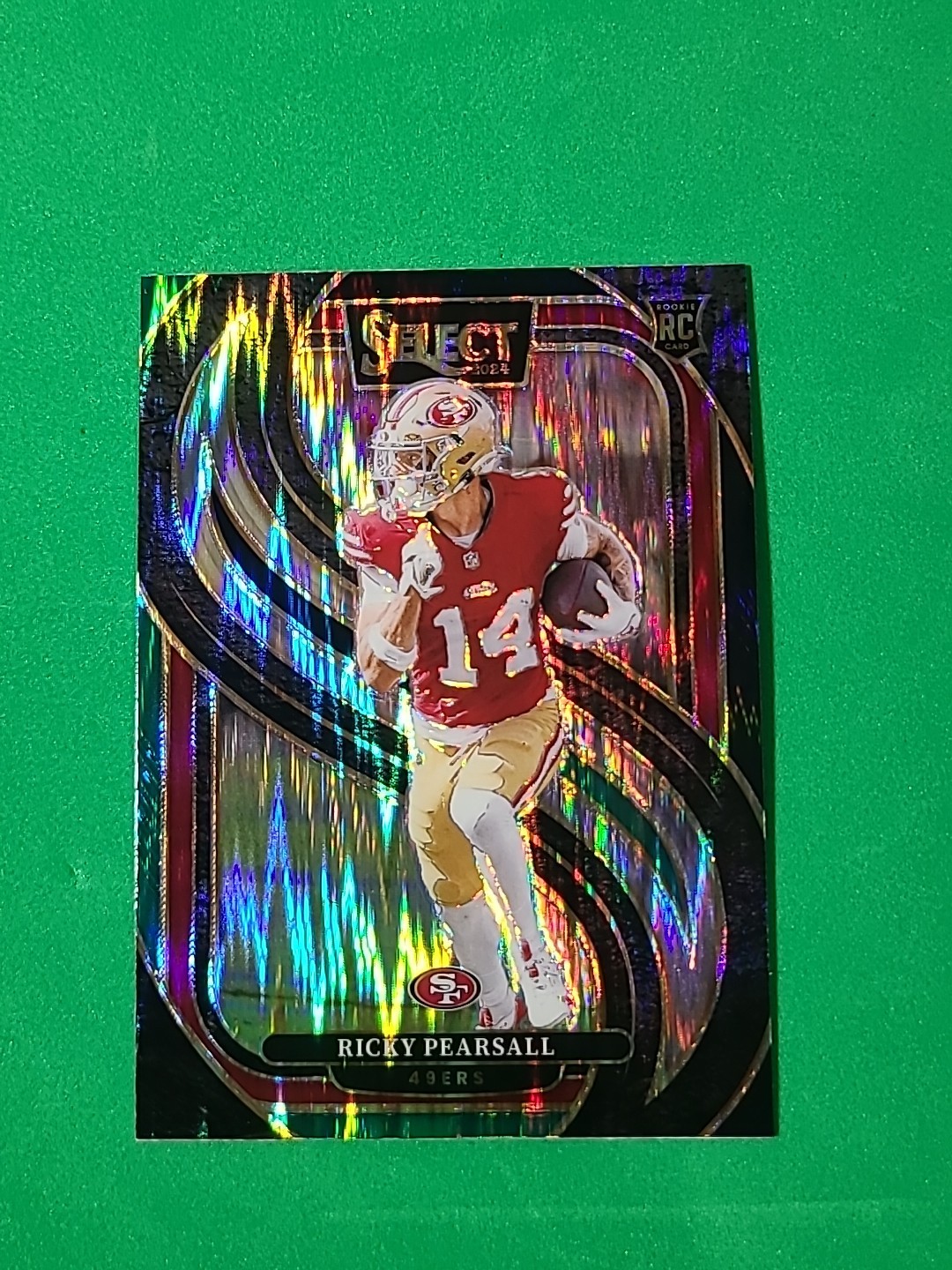 Ricky Pearsall RC 2024 Panini Select Red & Green Shock #173 San Francisco 49ers 