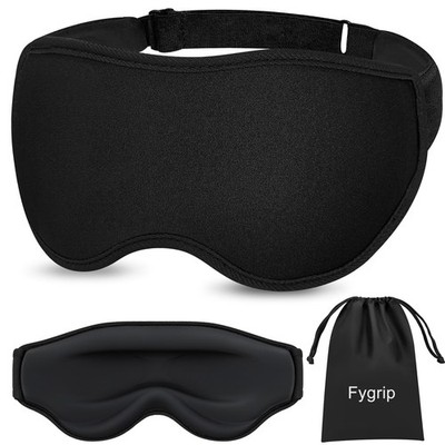 Fygrip 3D Eye Mask Sleep for Men & Women, 1 Count (Pack of 1), Black