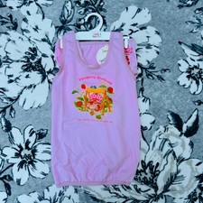 Strawberry Shortcake Undershirt Set Kids M 8-10 Pink New Vintage 1980 Graphic