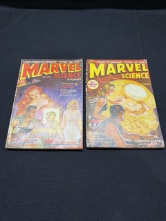 Marvel Science Stories Magazine Lot Of 2 1950/1951 Issues Sci Fi Pulp