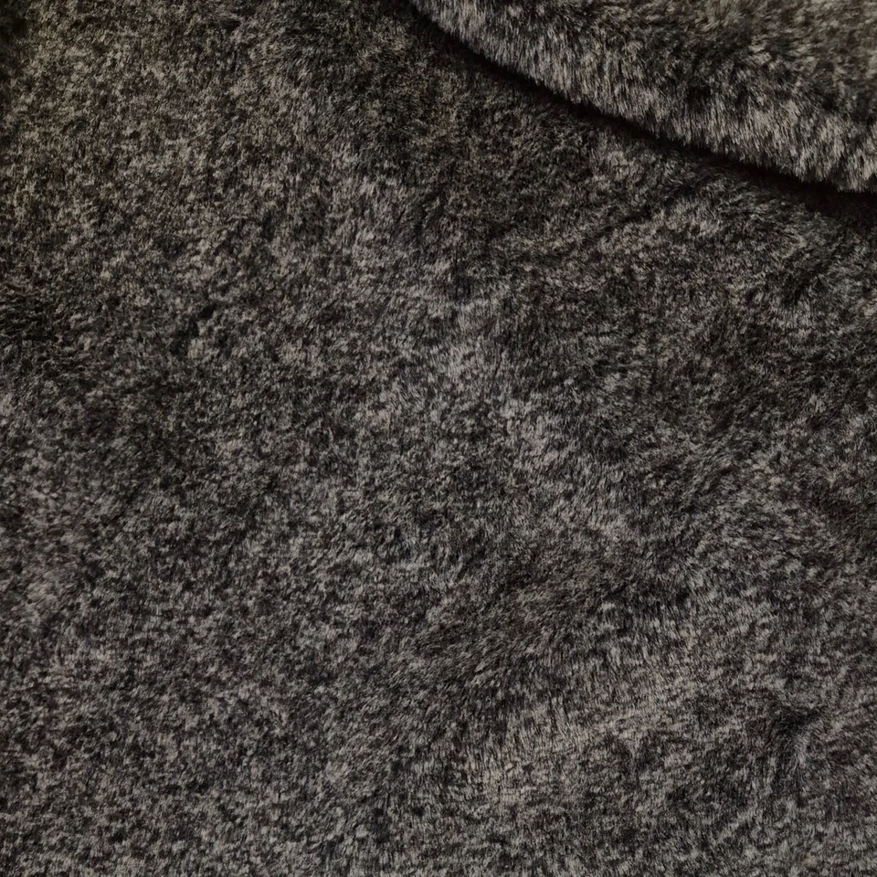 Webpelz Kurzhaar Grau meliert elastisch kuscheliges Kunstfell Stoff Deko Teppich - Bild 2 von 4