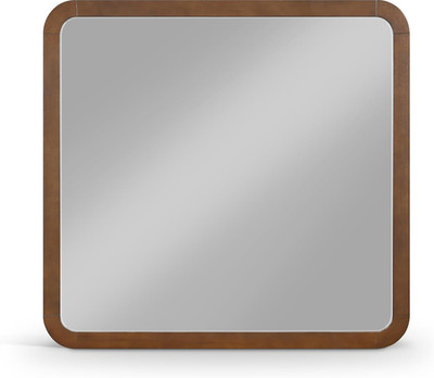 Art Deco Giada Mirror in Rich Brown Finish - 42'' W x 40'' D x 1'' H
