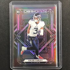 2021 Obsidian Caleb Farley Rookie Electric Etch Purple 74/100