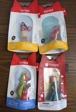 Tonies Disney Lot Of 4 Audio Play, Grinch, Moana, Ariel And Merida Brand new