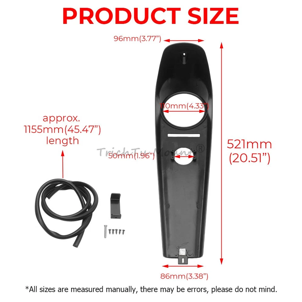 Gloss Black Front Dash Panel Gas Tank Fuel Cover Trim For Harley Softail 2000-17 - Image 4 of 4