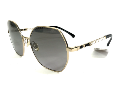 Chanel Sunglasses 4281-Q-H c.395/M3 Gold Leather Pearl  display picture 3