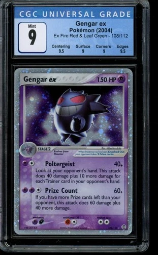 CGC 9 MINT Pokemon Gengar ex Ex Fire Red and Leaf Green Holo 108/112