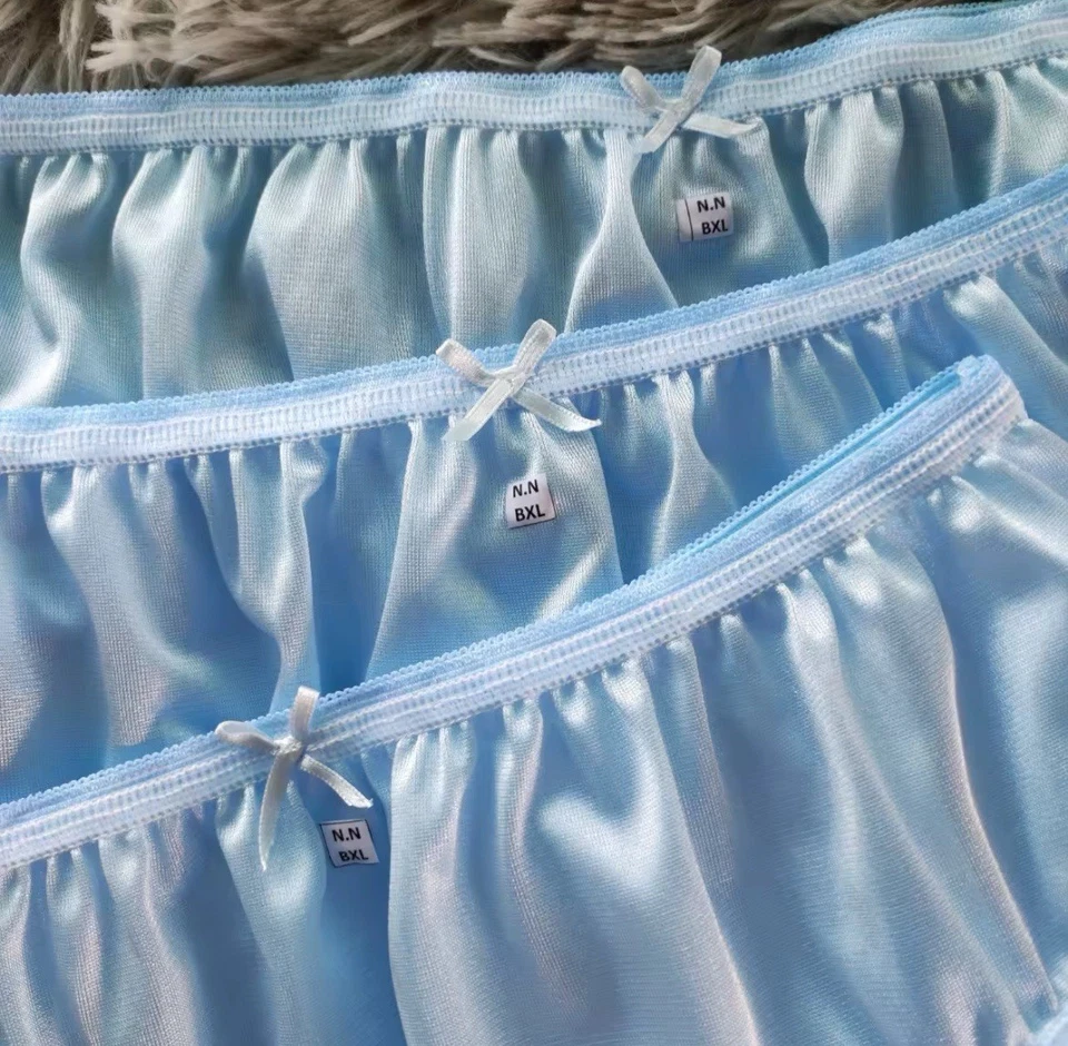 Mujer Azul Bikini Ropa Interior XL Nylon Calzoncillos Pack 3 Cintura 38-44 Cadera 38-44 Foto 2 de 4