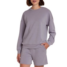 LazyPants Women's Luxe Crewneck Sweatshirt Dropped Shoulder Silhouette