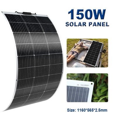 150W Solarpanel Flexible Photovoltaik Solarmodul für Hause Balkone Wohnmobile