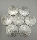 Lot of (7) 2006 American Silver Eagle 1 Oz Coins As Seen In Photos BU Condition
