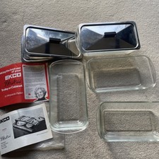 4 X EKCO Philips Hostess Trolley Cabinet Glasbake Glass Dishes Containers + Lids