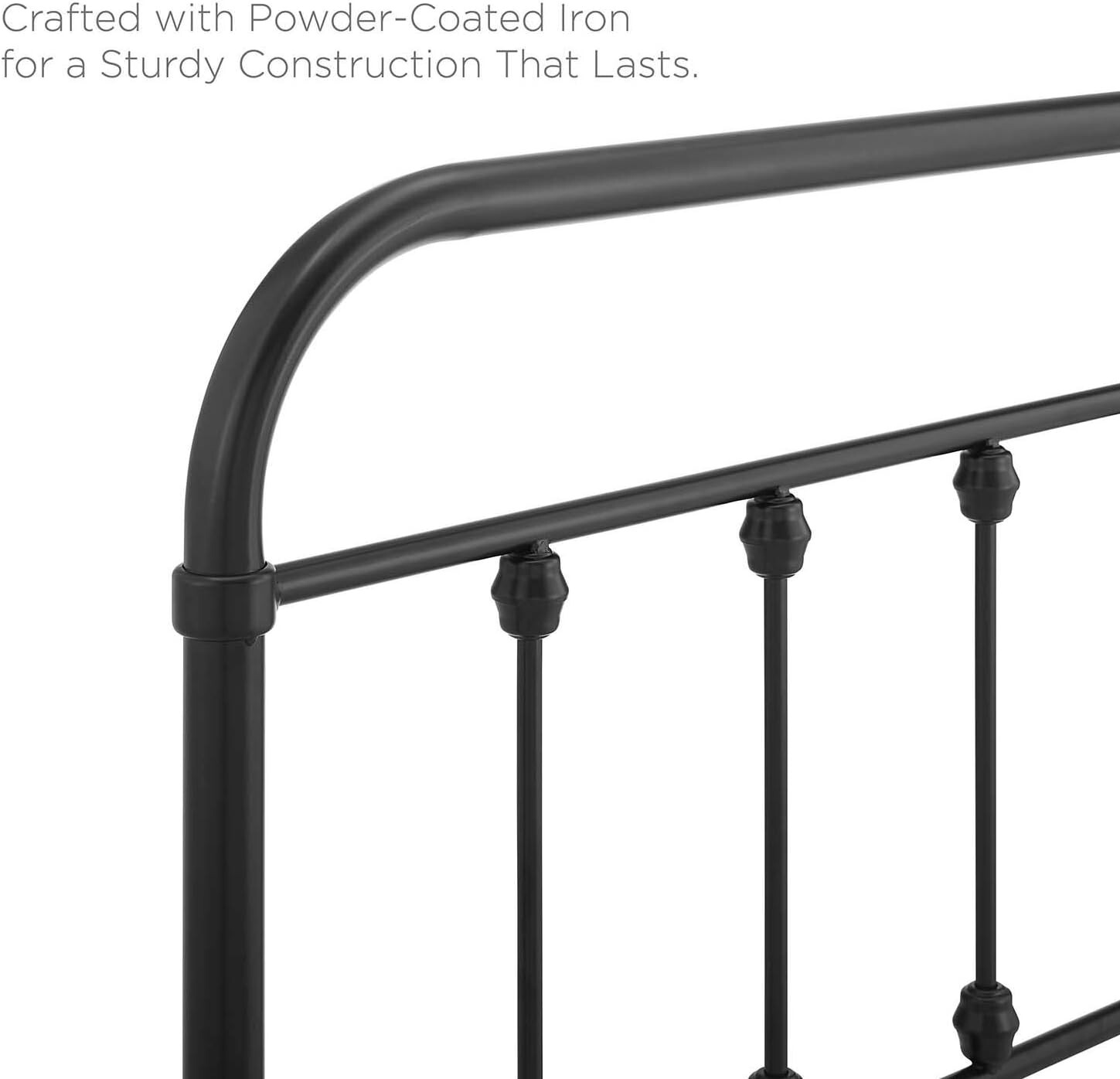 Modway Sage Adjustable  Headboard, Black, Queen
