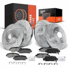 Front & Rear Drilled Brake Rotors & Ceramic Pad for Nissan Maxima 2009-2017 3.5L