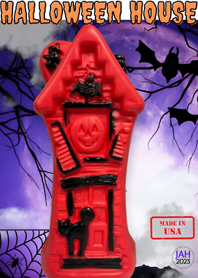 #ad ON SALE JAH Blow Mold Halloween House New Made in USA Christmas Decoration $29.95