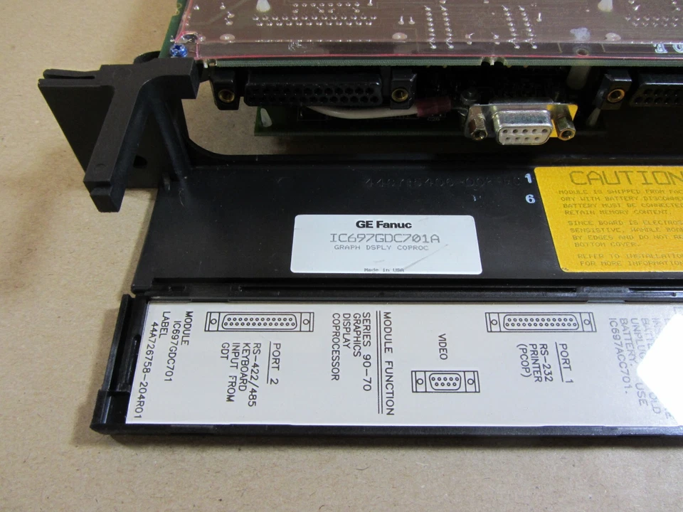 GE Fanuc PLC Model 70 GDC 701, Graphics Display Coprocessor Module, IC697GDC701A - Image 3 of 4