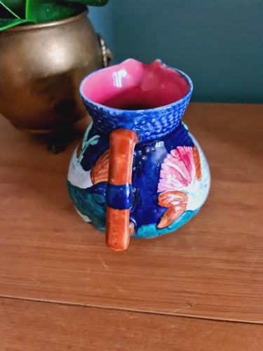 Shorter and Sons Jug Fish Pitcher Staffordshire Majolica Colourful England - Zdjęcie 5 z 16