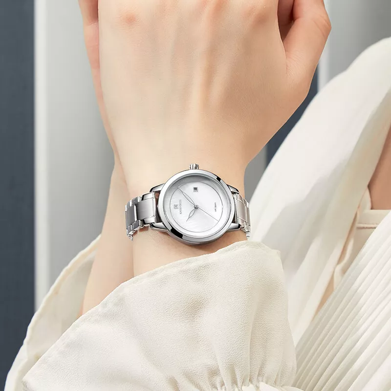 NAVIFORCE 5008 Woman Watch Luxury Waterproof Quartz Porcelain dial