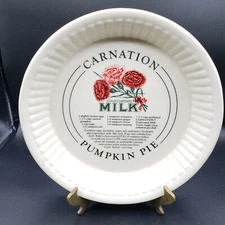 Carnation Milk Pumpkin Pie Plate Thanksgiving Christmas Calif USA     b7
