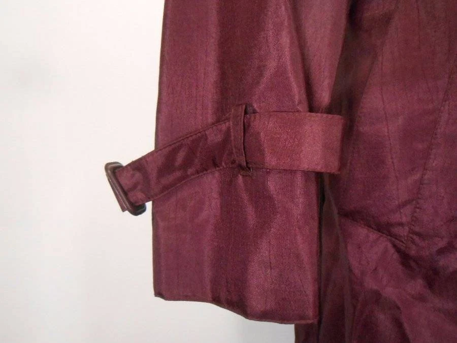 Hermosa gabardina para mujer talla 9 10 British Mist ciruela púrpura forro extraíble Foto 4 de 4