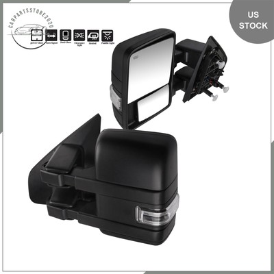 Power Heated Puddle Clearance Signal Pair Fits 04-14 Ford F150 Towing Mirrors
