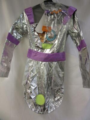 Adult Women's Robot Dress Halloween Costume with Headpiece Size Small (4-6)