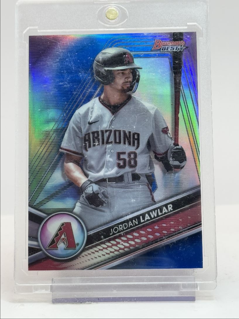 JORDAN LAWLAR 2022 BOWMAN'S BEST BLUE REFRACTOR DIAMONDBACKS /150 Q3760