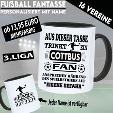 Tasse Name Fussball Verein 3. Liga Bundesliga Fan Personalisiert Geschenk 50 30