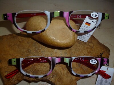Wenn Lesebrille.....dann Halbrahmen - bunt - rot +1,5 +2,0 +2,5 +3,0 +3,5