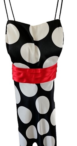 betsey johnson red polka dot dress Betsey Johnson Women's Polka Dot Print Puff Sleeve Midi Sheath Dress Size 10