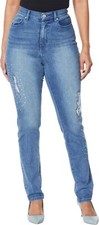 DG2 Diane Gilman Destructed Multi-Stone Skinny Jean Midtone 22W NEW 742 