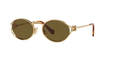 Miu Miu SMU 52YS Brass Gold/Dark Brown (7OE-01T) Sunglasses