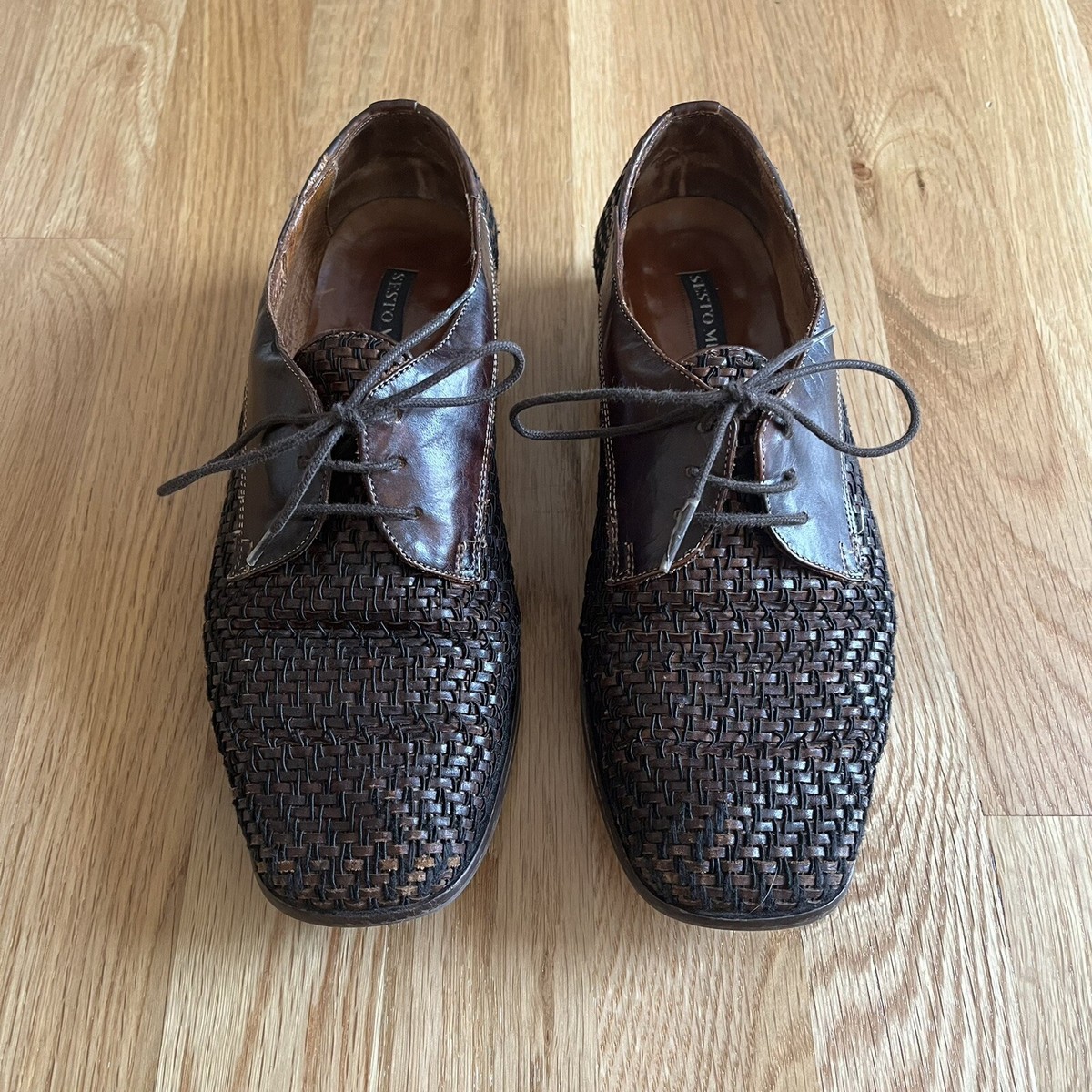 Sesto Meucci Italian Weave Leather Oxford Lace Up Shoe  display picture 3