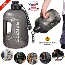 1 Gallon Water Bottle Jug w/ Handle Large Cap...