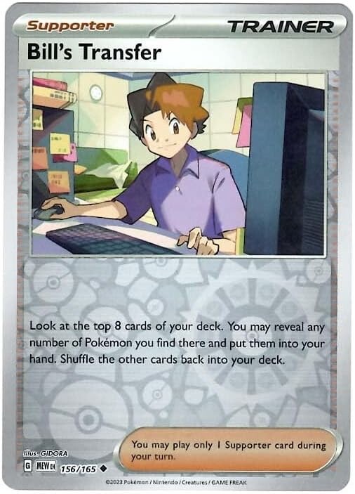 Pokemon - Pokemon 151 -  Bill's Transfer - 156/165  - Reverse Holo - NM/M