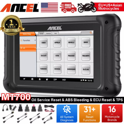 ANCEL MT700 Motorcycle OBD2 Scanner All System Diagnostic Scan Tool Reset Coding