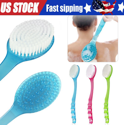 Long Handle Bath Body Brush Soft Back Shower Exfoliating Skin Scrubber Massager