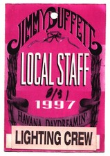 Jimmy Buffett Backstage Pass - 1997 Havana Daydreamin' Tour 8/31/97 Mansfield MA