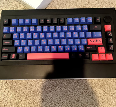 Custom Mechanical Keyboard (akko 5075) with piano pro switches.