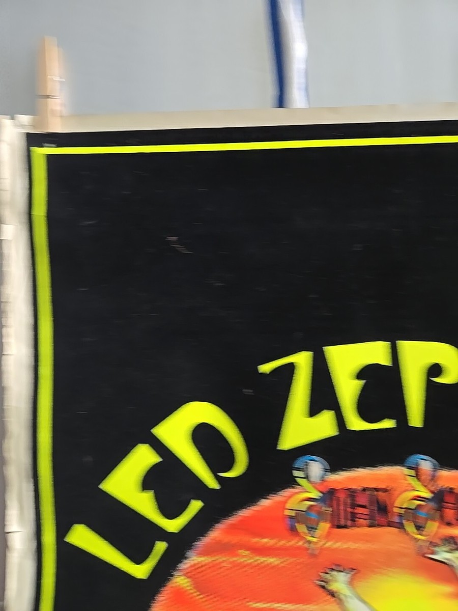 LED ZEPPELIN 817 Swan Song Velvet Flocked Blacklight Poster 23 In