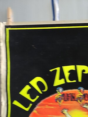 LED ZEPPELIN 817 Swan Song Velvet Flocked Blacklight Poster 23 In