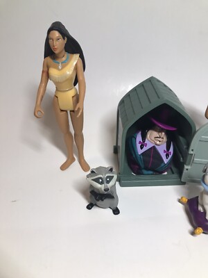 6 Disney Pocahontas John Smith Meeko PVC Plastic Action Figures