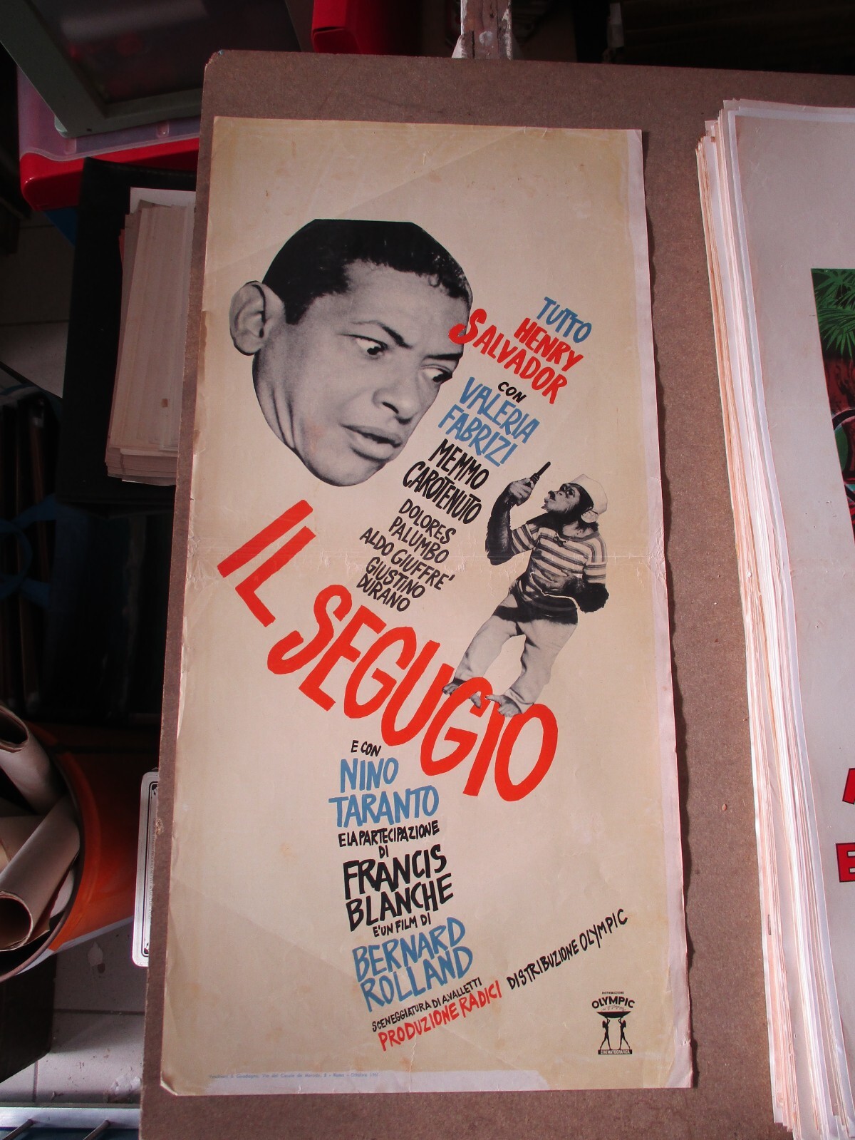Locandina originale film Il segugio (1962) - Regia di Bernard Roland