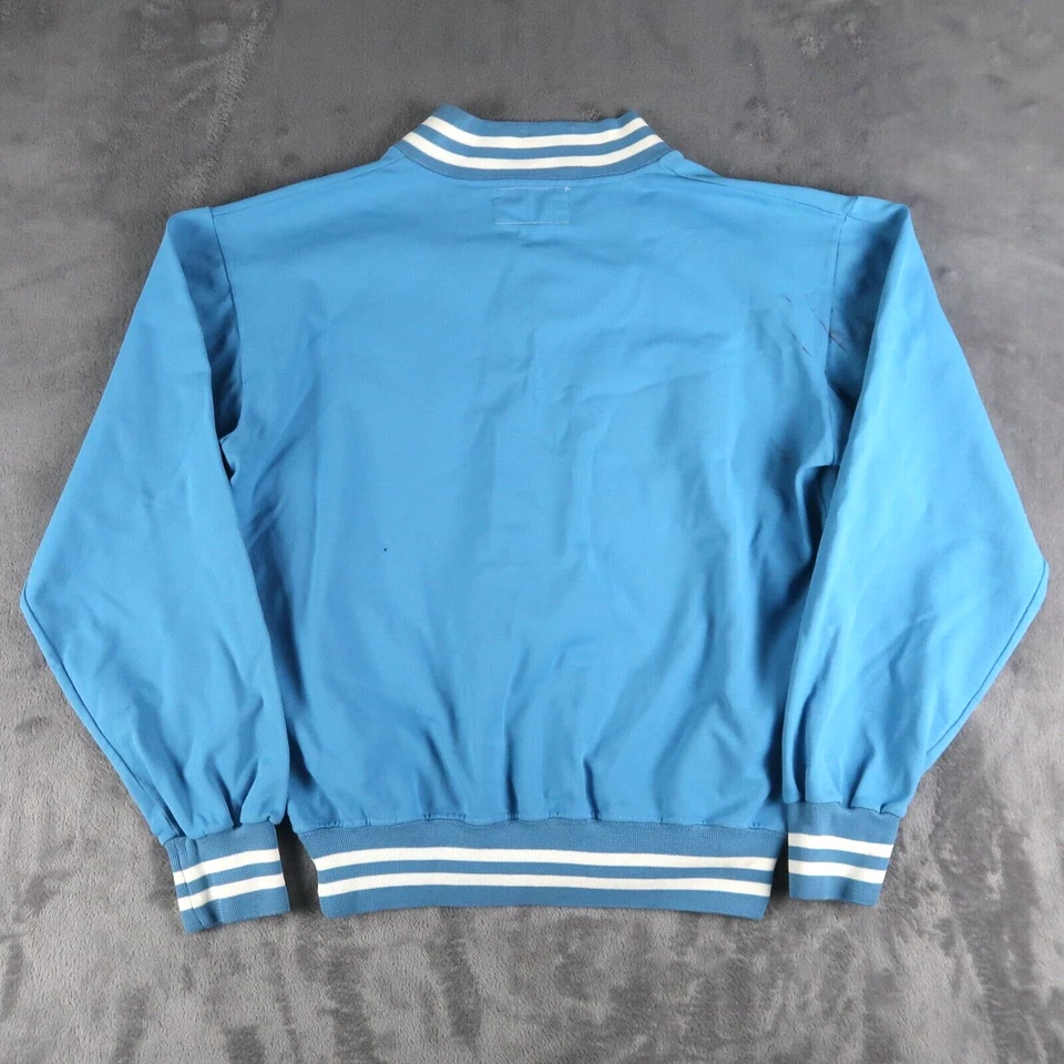 Sudadera Universitaria Vintage Años 60 Rawlings Cuello en V Suéter Punto de Cadena Azul Talla 42 Foto 2 de 4