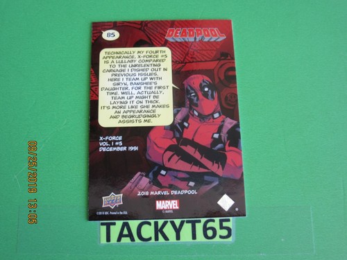 2018 (2019) MARVEL DEADPOOL SINGLE BASE CARD(S) NEW YOU CHOOSE - Picture 116 of 136
