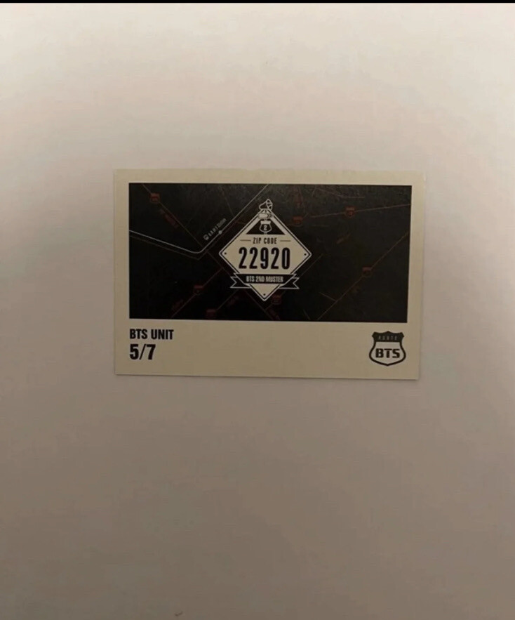 BTS 2nd Muster Zip 922 Jimin Jungkook Unit Photocard | eBay