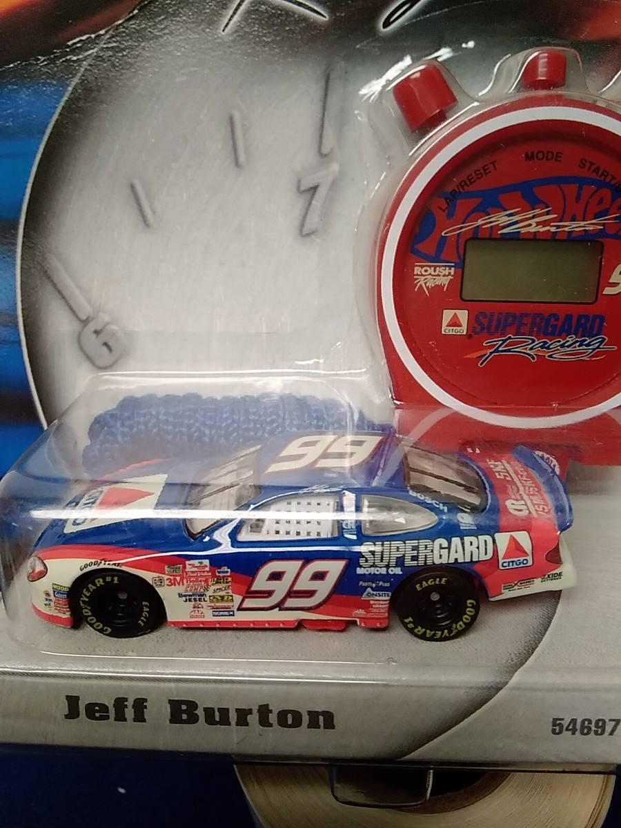 Hotwheels Racing Record Times 2002 Jeff Burton #99 Car with Stop
