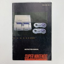 Super Nintendo System Instruction Manual Video Game Booklet